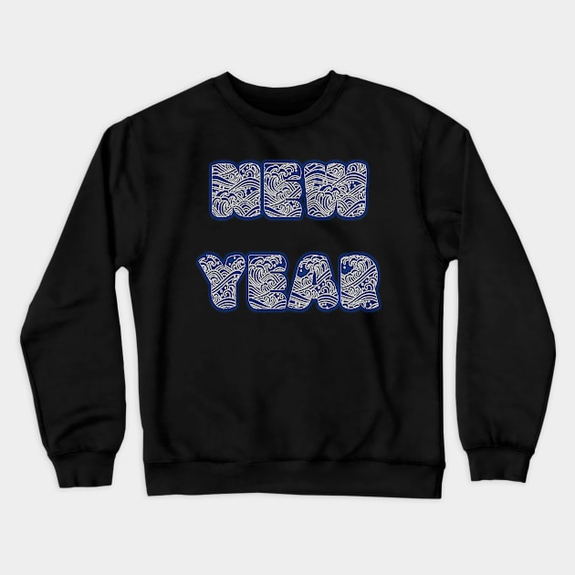 New Year at The Beach Crewneck Sweatshirt by yayor